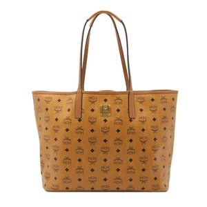 Borsa a tracolla MCM Visetos logogramma borsa a tracolla PVC pelle cognac - Foto 1 di 9