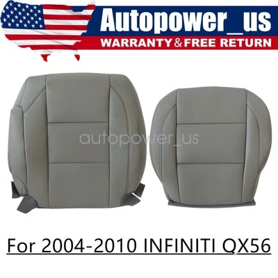 Fits 2004-2010 Infiniti QX56 Left Bottom & Top Replacement Seat Cover Stone Gray - Изображение 1 из 4