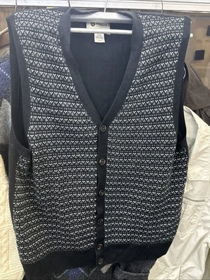 Colete suéter preto Haggar Clothing masculino tamanho XL - Imagem 1 de 4