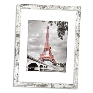 12x16 Rustic Picture Frames Solid Wood Display Pictures 12x16 Inch White Rustic - Picture 1 of 8