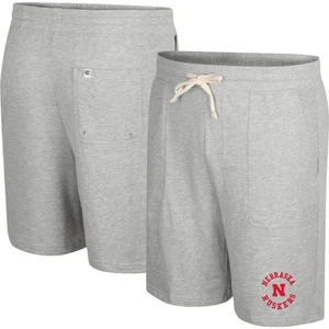 Men's Colosseum Heather Gray Nebraska Huskers Love To Hear This Terry Shorts - Picture 1 of 3