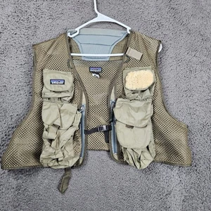 Patagonia XL Fishing Vest Utility Outdoor Hiking Multi Pocket Olive - Picture 1 of 8