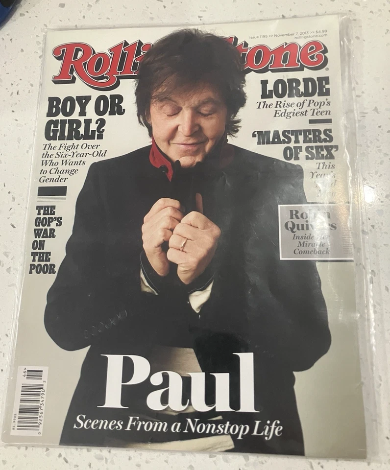 PAUL McCARTNEY November 2013 ROLLING STONE Magazine LORDE / 'MASTERS OF SEX' Foto 1 de 1