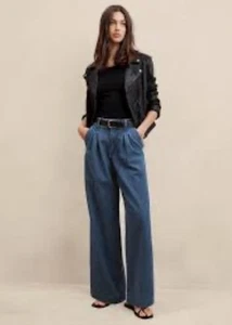 Banana Republic Damen High Rise Luxe Hose Jeans 33/16 Medium Wash Neu mit Etikett - Bild 1 von 1