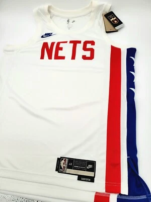 NWT Nike Retro NJ Nets Swingman Jersey Large Blank Hardwood Classic Size 48 - Image 1 of 4