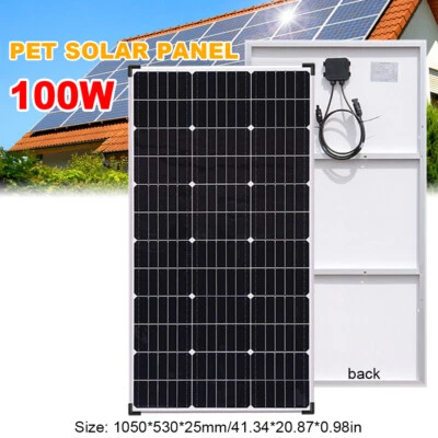 100W Flexibles Solarmodul mit Lünette Monokristallin 12V Ladedach Wohnwagen - Bild 1 von 4