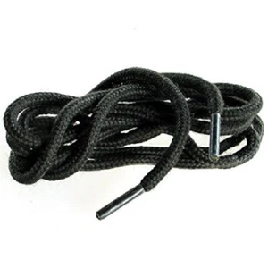 2 pares de cordones redondos negros de 75 cm para botas y zapatos 4 mm de espesor - Imagen 1 de 1