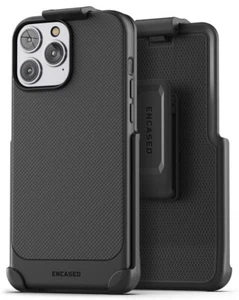 iPhone 14 Pro Max Belt Clip Case, Slim Fit Phone Case with Holster (Matte Black) - Picture 1 of 10