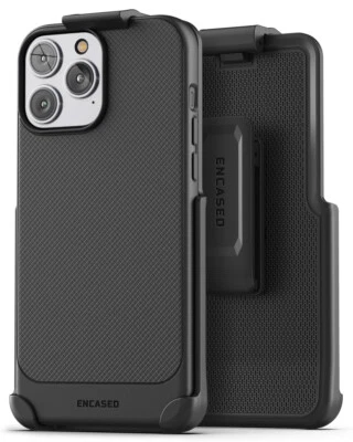 iPhone 14 Pro Max Belt Clip Case, Slim Fit Phone Case with Holster (Matte Black) - Image 1 of 4