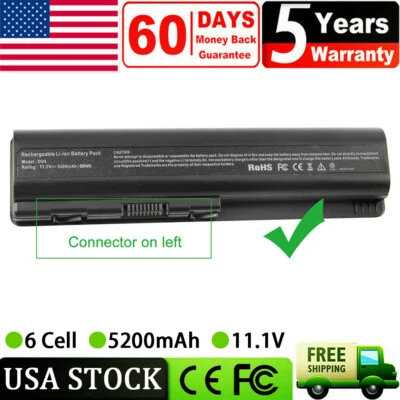 EV06 484170-001 Battery for HP G50 G60 G61 G70 HSTNN-IB79 HSTNN-UB72 HSTNN-LB72 - Image 1 of 4