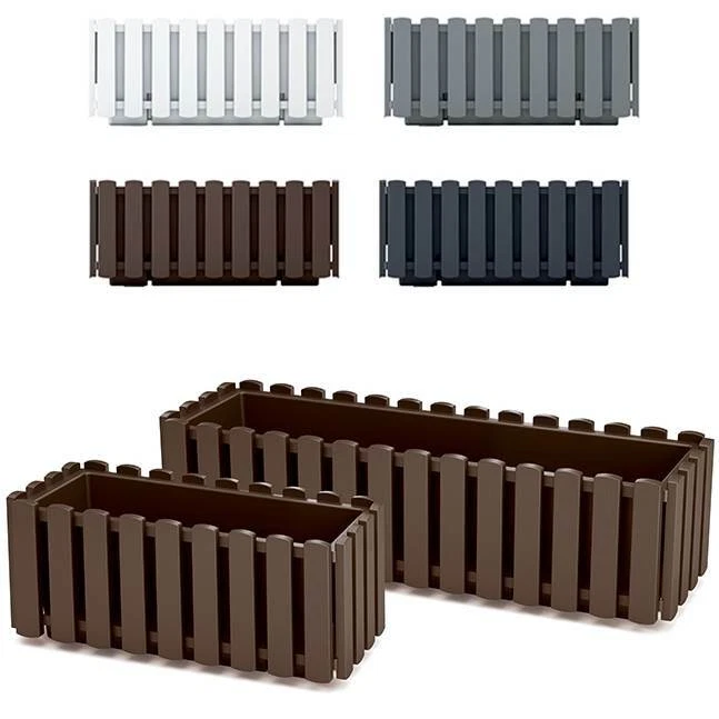 MARKENLOS Blumenkasten Balkonkasten Blumentopf Landhaus-Optik 2 Größen Pflanzkasten