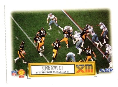 1995 Fleer Shell Football Game Card 4 - Super Bowl XIII - EX - Image 1 of 2
