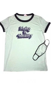 Camiseta Lularoe L Grande Liv Gráfica Con Máscara A Juego Como Nueva Hazla Realidad Nueva Con Etiquetas - Imagen 1 de 2