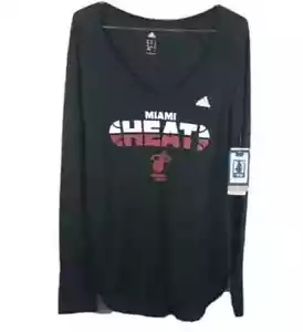 NEW Miami Heat NBA Licensed Women's shirt, 3/4 sleeves, Size M, Black - Picture 1 of 7