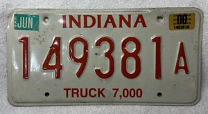 Indiana Truck 7,000 License Plate June 2000 Stickers - Picture 1 of 2