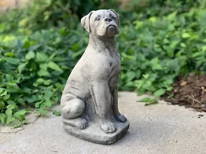 Stone dog Boxer sculpture Outdoor American bulldog figure Outdoor memorial dog - Picture 1 of 6