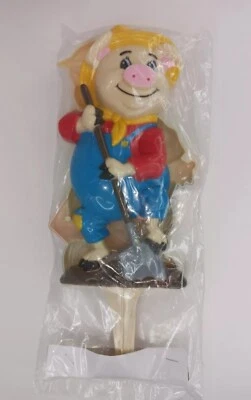 Estacas de jardín de cerdo vintage, estilo granjero, decoraciones de patio (juego de 2) divertidas Foto 1 de 4