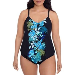 Trimshaper Floral Tankini Swimsuit Top Plus Size 20W Msrp $65.00 New - Picture 1 of 6