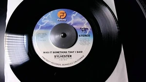 SYLVESTER - WAS IT SOMETHING THAT I SAID / DISCO HEAT /FATASY/ 7"/45rpm - Picture 1 of 2