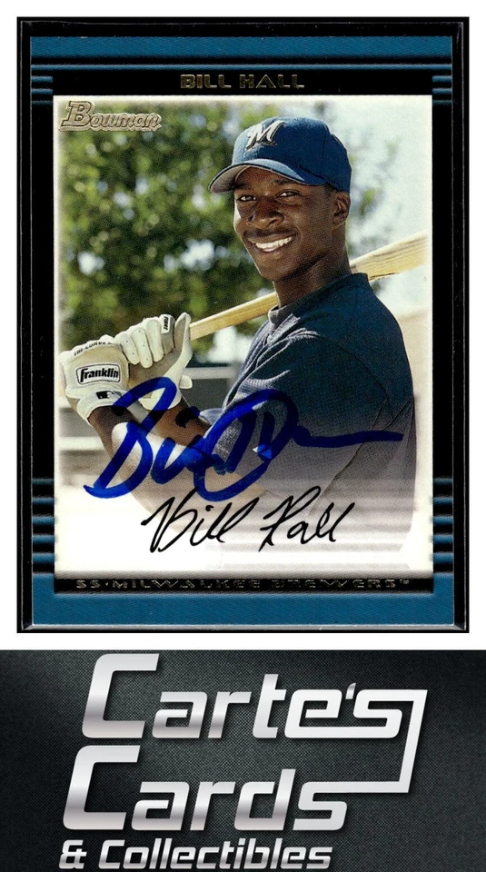 Bill Hall 2002 Bowman #123  Milwaukee Brewers TTM/IP Signed Autographed - Image 1 of 2