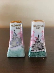 Saleros y pimienta vintage de porcelana Souvenir Washington D.C. - Imagen 1 de 7