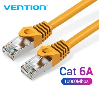 Ethernet Cable Cat6A RJ45 Network FAST SSTP Shielded LAN Lead Cord PURE COPPER - Image 1 of 4