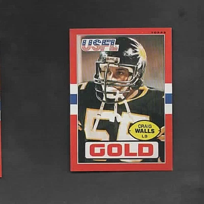 1985 Topps USFL #37 CRAIG WALLS - Image 1 of 2