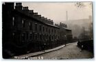 1906 Willow Terrassenwohnungen Fabrik Sowerby Brücke England RPPC Foto Postkarte
