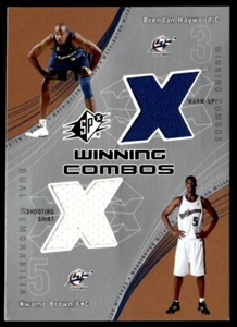 2002-03 SPx Winning Combos Brendan Haywood/Kwame Brown #BH/KW - Picture 1 of 2