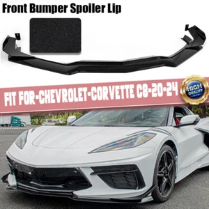 For 20-Up Corvette C8 Z06 Z07 CARBON FLASH Front Lip Bumper Splitter Spoiler . - Picture 1 of 10