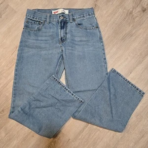 Levi's Size 14 Reg 27x27 Boy's Jeans Regular Fit 505 Straight Blue Denim - Picture 1 of 13