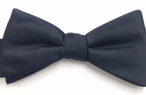 $90 Countess Mara Men`S Black Solid Casual Bow Tie Classic Adjustable Bowtie - Picture 1 of 9