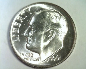 1961 ROOSEVELT DIME CHOICE UNCIRCULATED CH. UNC NICE ORIGINAL COIN FAST 99c SHIP - Picture 1 of 2