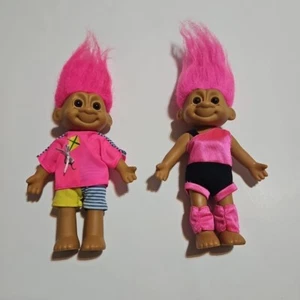 Vintage RUSS Tracey Troll Workout/Kite 7" Dolls - Picture 1 of 8