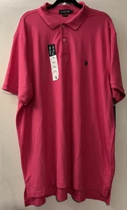 Brand New U.S. Polo Assn. Men's Ultimate Performance Big Top Pink Pique Polo 3xl - Picture 1 of 6
