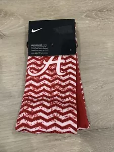 NIKE PERFORMANCE CREW SOCKS RED WHITE ALABAMA SX7021-657 SIZE M - Picture 1 of 1