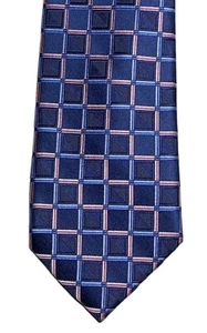 Joseph Abboud Seidenkrawatte blau/rosa & hellblau Box Gitter kariert neu mit Etikett $ 59 - Bild 1 von 9