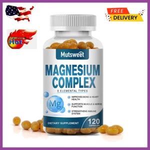Magnesium Complex Supplement Caps - Mag Glycinate, Citrate, Malate, Oxide 500mg - Picture 1 of 9