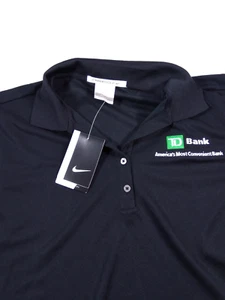 TD Bank Nike Polo Shirt Womens XL Black Work Uniform Short Sleeve - Picture 1 of 7
