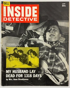 Inside Detective Magazine, January 1958, Vintage True Crime Stories, Pulp - Picture 1 of 4