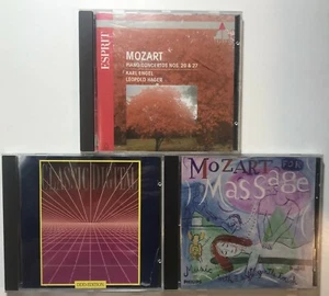3 CDs by MOZART: For Massage, Piano Concertos 20 & 27, Classical Digital Wolfgan - Picture 1 of 1