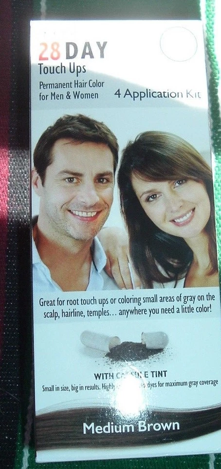 GODEFROY 28 DAY TOUCH UPS PERMANENT HAIR COLOR FOR MEN & WOMEN-MEDIUM BROWN Foto 1 de 1