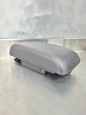 Ford Fusion 2006-2009 consola central cuero negro puntada roja reposabrazos tapa OEM Foto 1 de 4