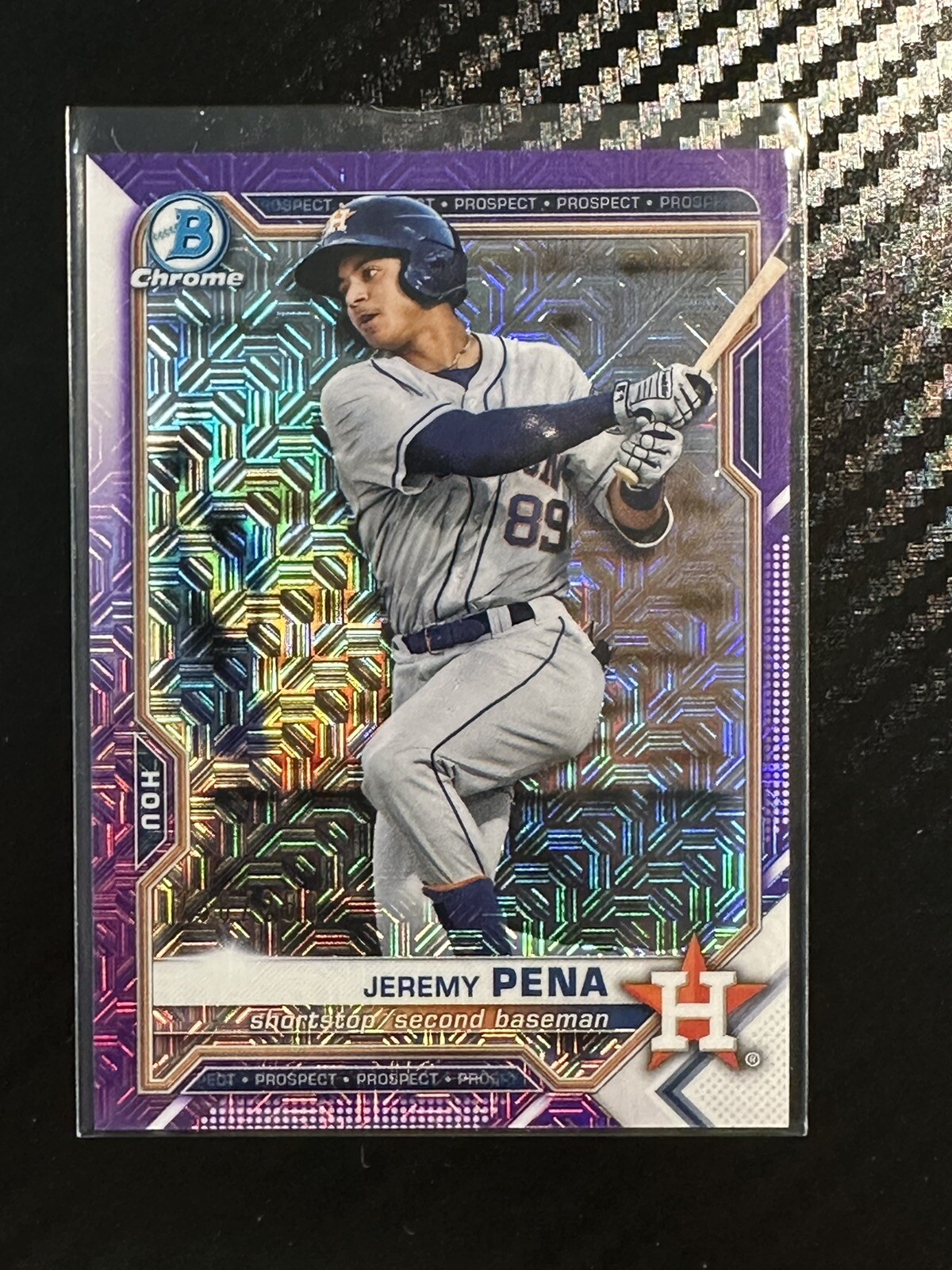 2021 Bowman Chrome Prospects Purple Refractor /250 #BCP-190 Jeremy Pena