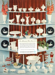 Westmoreland Vidrio de Leche Rubí sobre Cristal Punzón Cuenco Cajas de Caramelos 1958 Revista Anuncio  - Imagen 1 de 1