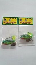 Creme Spoiler Shad™ 2" Fire tiger Swimming Bait PACK OF 2 - FREE SHIPPING