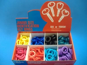 200 STÜCK GROßES FARBIGES SCHLÜSSELRING IDENTIFIZIERUNG DISPLAY KIT - Bild 1 von 5
