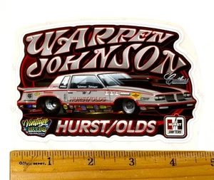 WARREN JOHNSON HURST Schalthebel SILBER Olds PRO STOCK NHRA Racing Aufkleber - Bild 1 von 1