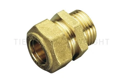 1350 RACCORDO A COMPPRESSIONE MASCHIO PER TUBO IN RAME CON/O-RING PER GAS TIEMME - Immagine 1 di 2