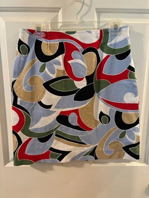 Minifalda colorida con estampado abstracto de Etcetera para mujer ~ Talla: 6 Foto 1 de 3